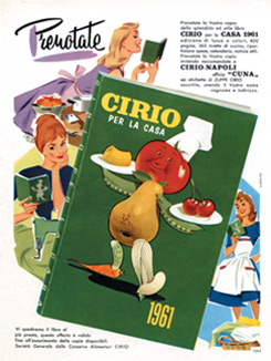 Pubblicità "Agenda Cirio per la Casa", 1960